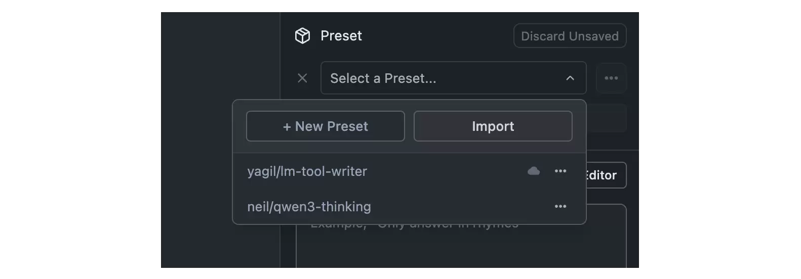 预设导入教程：LM Studio Preset