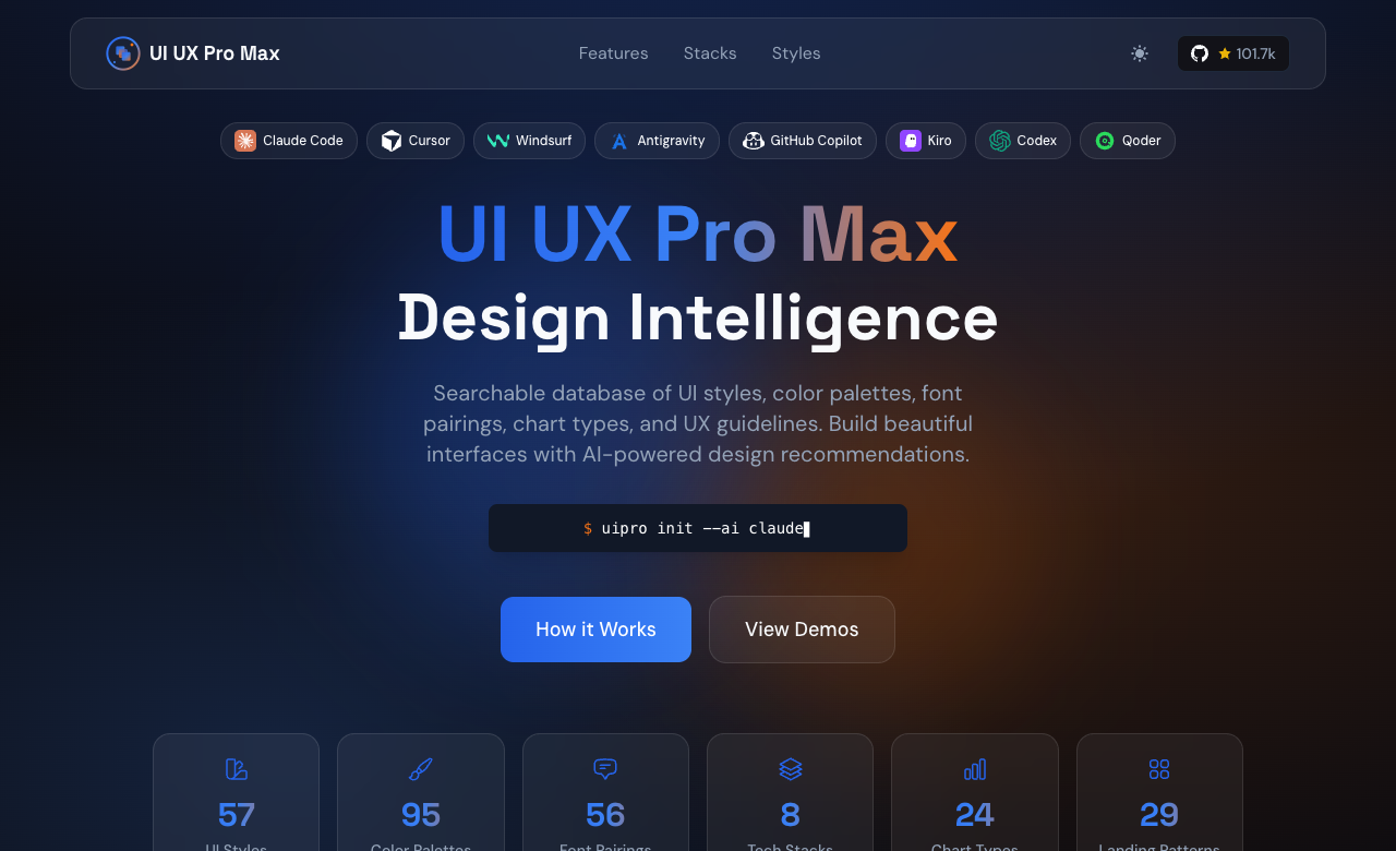 AI 怎么生成专业 UI 界面？ui-ux-pro-max-skill 使用方法