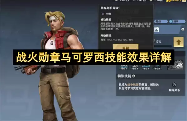 战火勋章马可罗西技能效果深度解析
