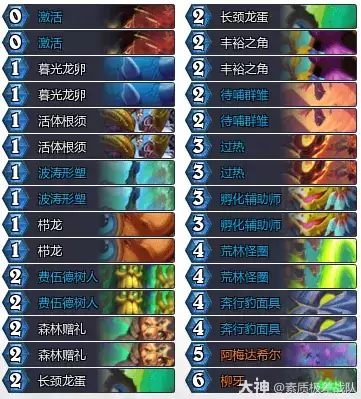 分享炉石传说治愈艾泽拉斯铺场德卡组代码
