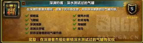 魔兽世界深渊钓客深水测试气罐成就攻略