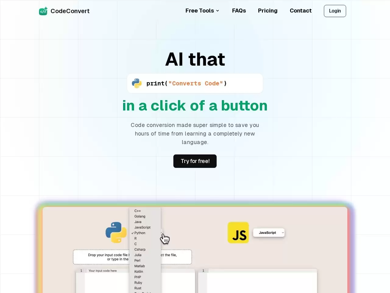 CodeConvert AI-CodeConvert AI是提供代码转换服务的网站