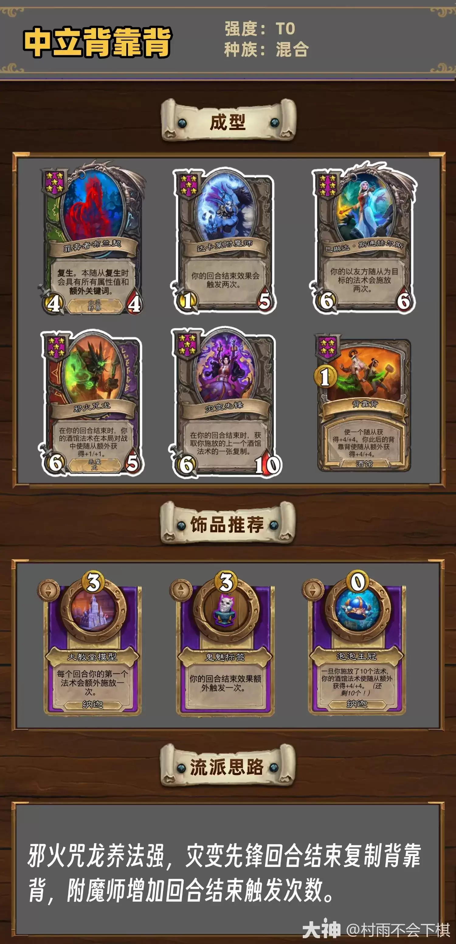炉石传说35.4.1酒馆战棋中立背靠背攻略玩法