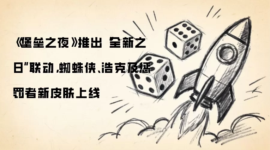 《堡垒之夜》推出“全新之日”联动，蜘蛛侠、浩克及惩罚者新皮肤上线