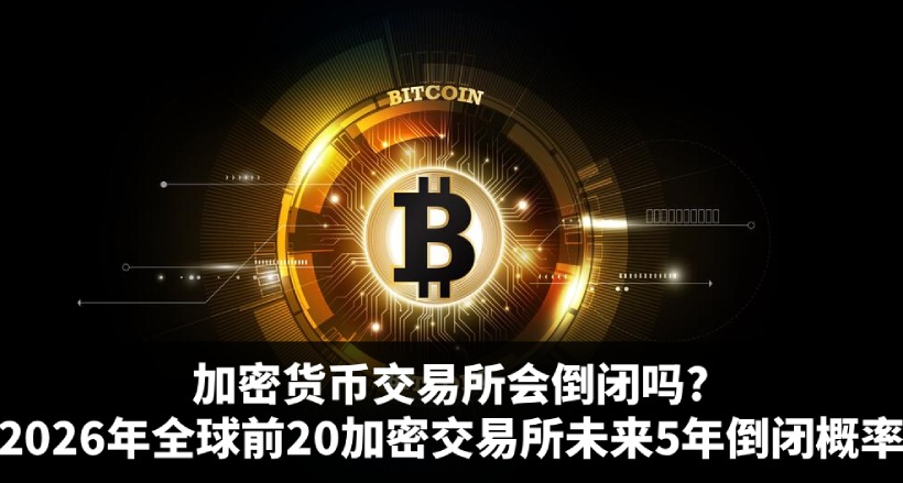 加密货币交易所会倒闭吗?一文预测2026年全球前20加密交易所未来5年倒闭概率