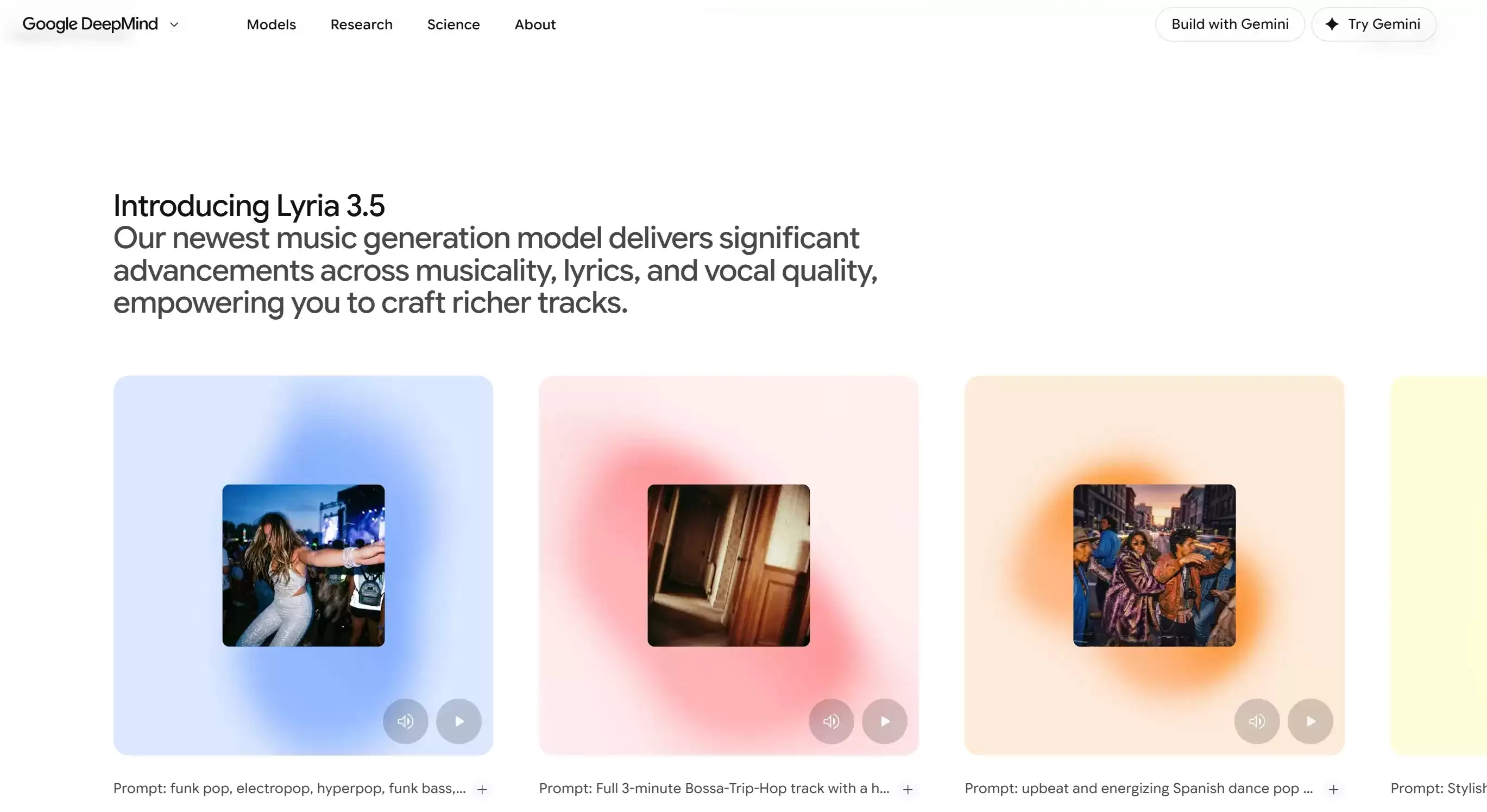 Lyria 3.5 – Google DeepMind推出的AI音乐生成与歌曲创作模型