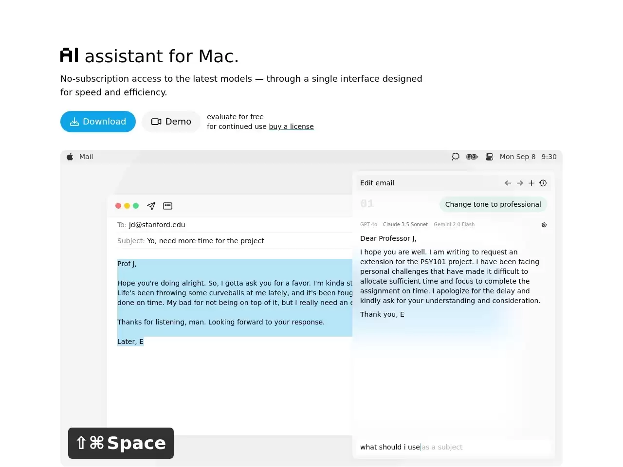 IntelliBar-一个基于ChatGPT API的UI界面