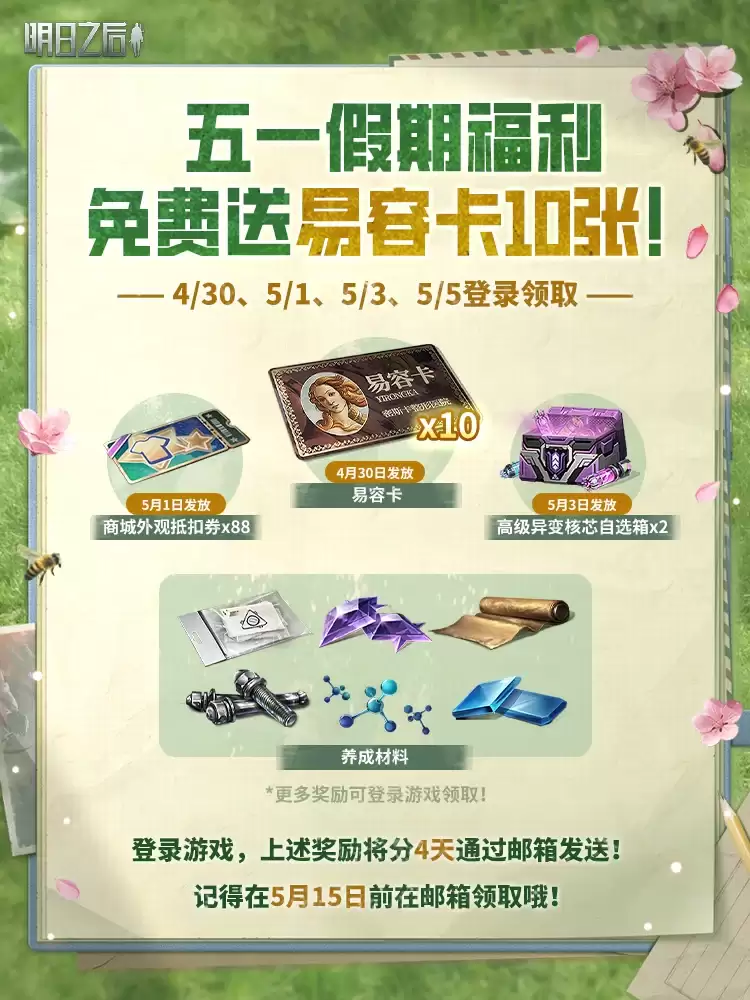 《明日之后》五一废土轻松指南，10张易容卡免费放送！