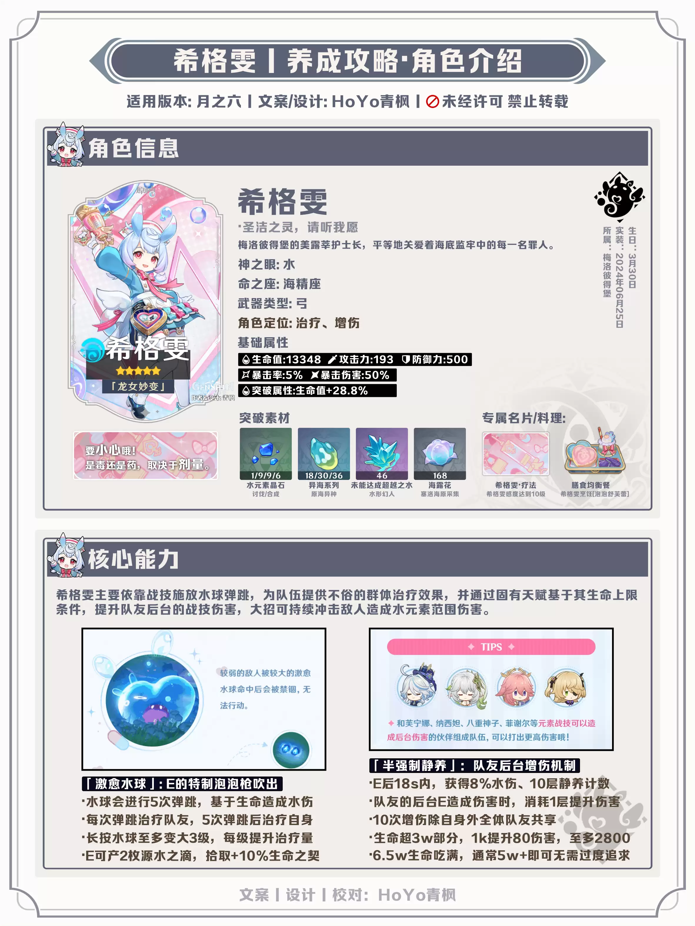 《原神》月之六版本希格雯养成攻略