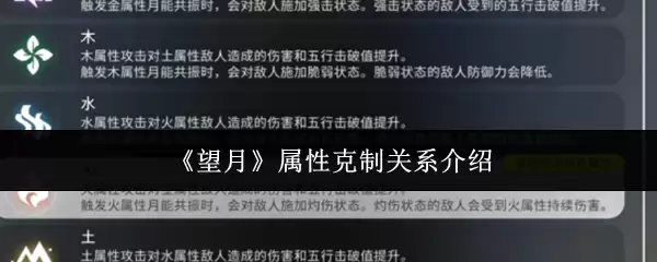 《望月》属性克制关系介绍