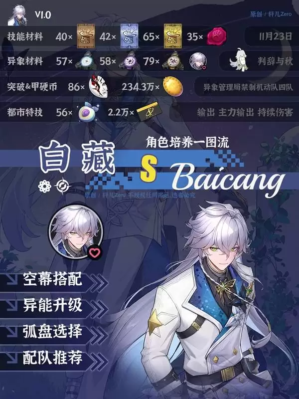 《异环》白藏全面培养攻略 白藏出装与配队推荐