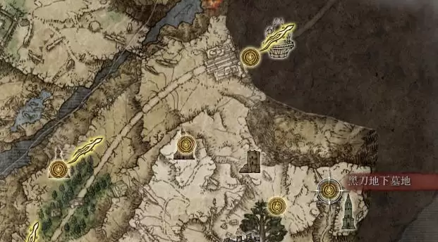 艾尔登法环黑刀地下墓地铁门打开方法1