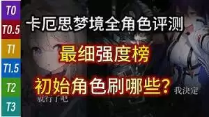 卡厄思梦境猎人哪个角色厉害