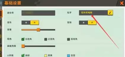 迷你世界名字在哪里改