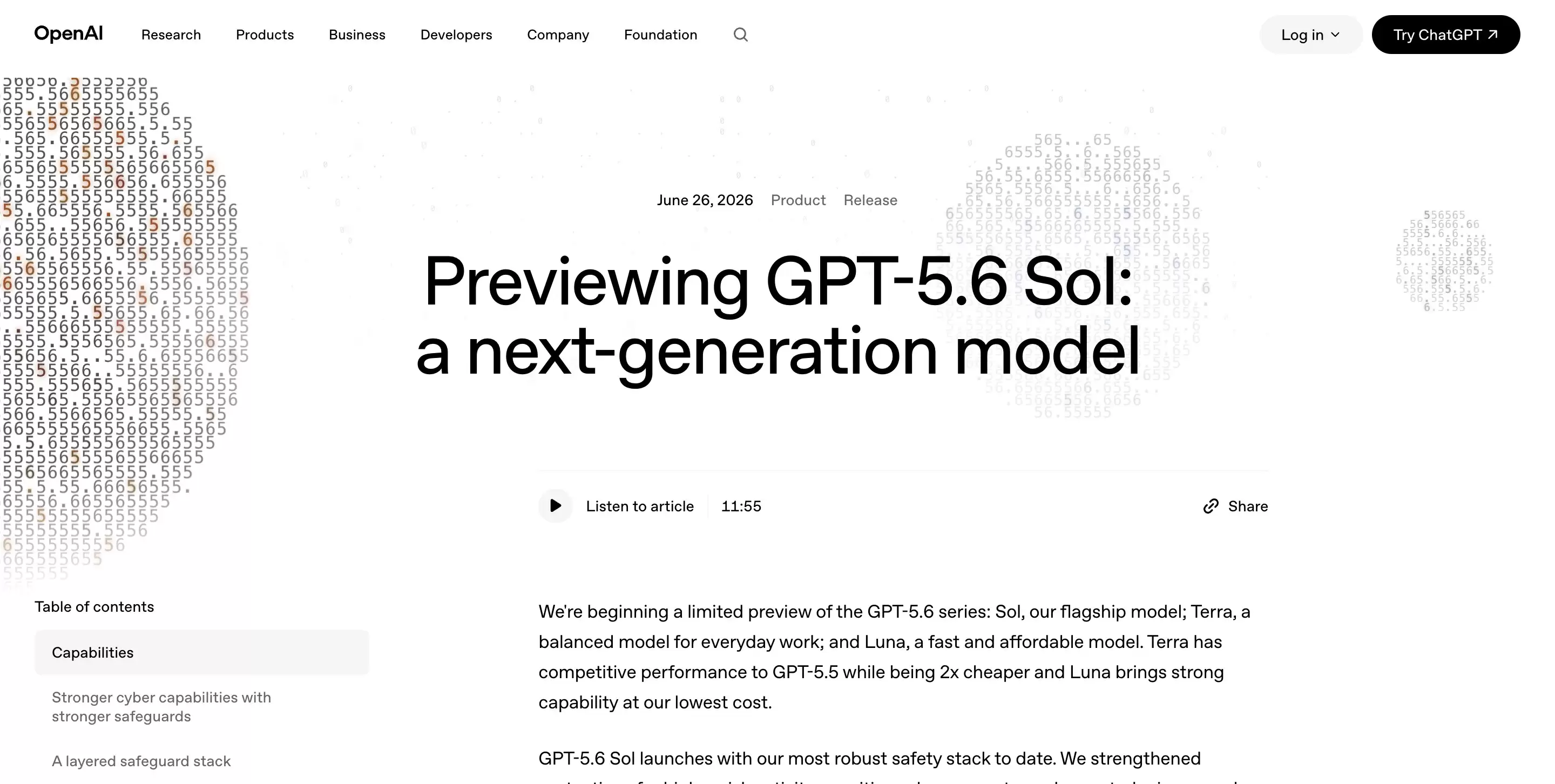 GPT-5.6 - OpenAI 推出的最新一代大语言模型系列