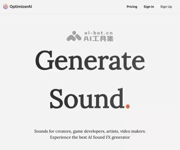 OptimizerAI-AI声音效果生成工具