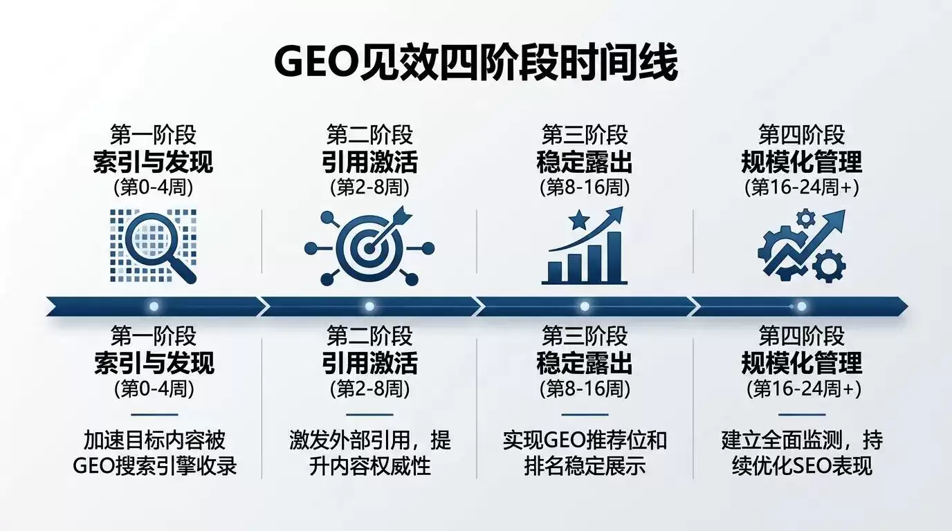 GEO见效四阶段时间线
