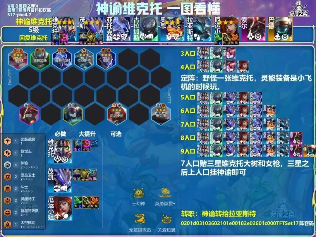 云顶之弈s17神谕维克托阵容推荐