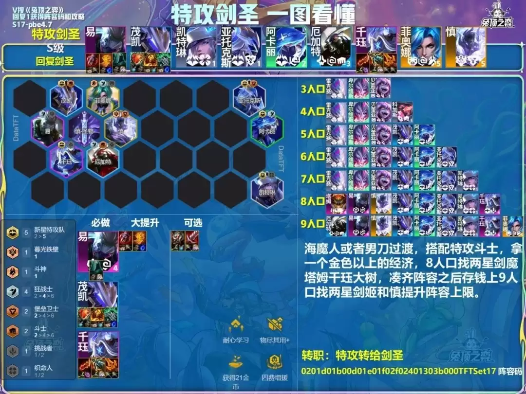 云顶之弈s17特攻剑圣阵容推荐