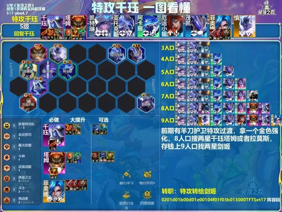 云顶之弈s17特攻千珏阵容推荐