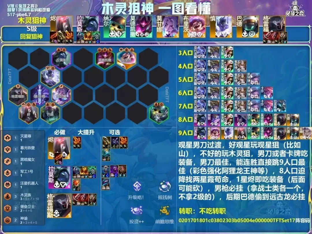 云顶之弈s17木灵狙神阵容推荐