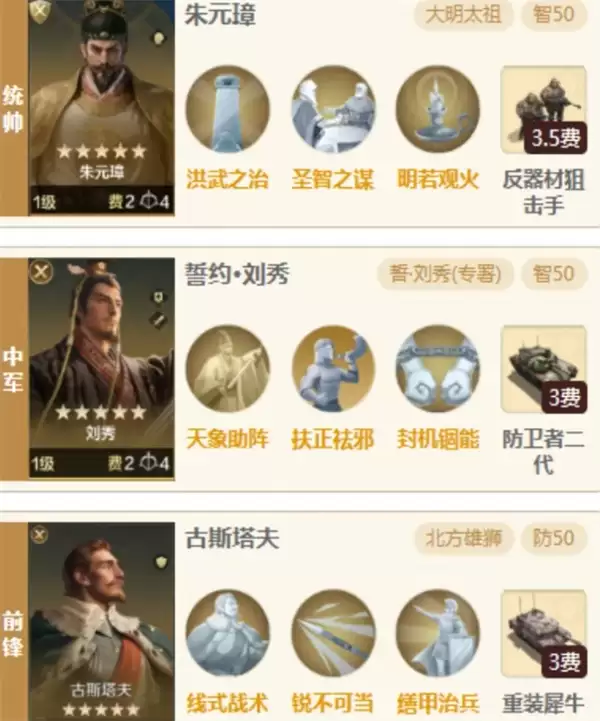 世界启元刘秀传承队伍搭配推荐