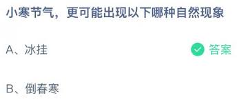 小寒节气更可能出现哪种自然现象
