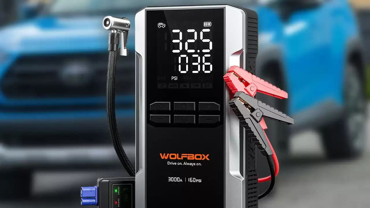 Wolfbox MegaVolt16 Air 无线车载应急启动电源、充气泵及移动电源额外五折优惠