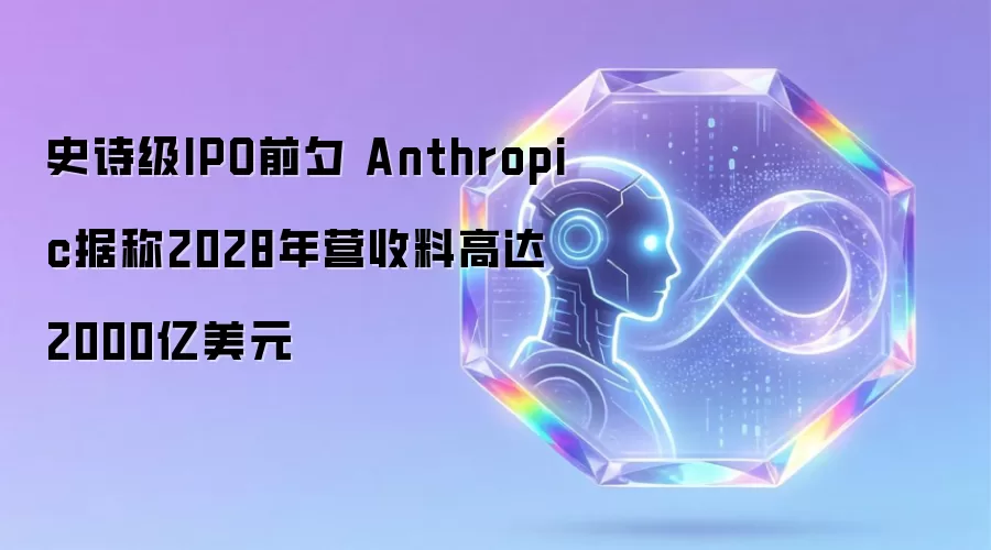 史诗级IPO前夕 Anthropic据称2028年营收料高达2000亿美元