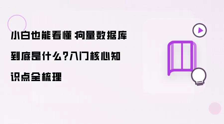 小白也能看懂：向量数据库到底是什么？入门核心知识点全梳理