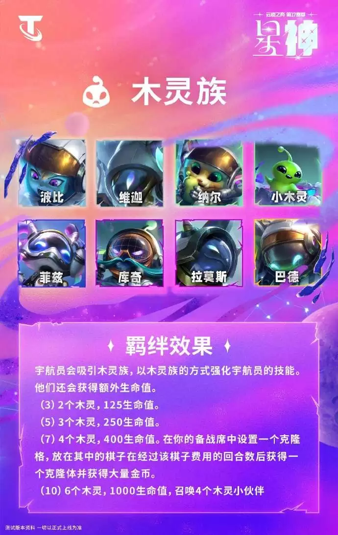 云顶之弈S17木灵族羁绊效果一览