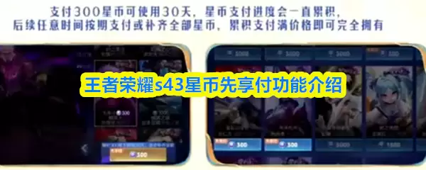 王者荣耀s43星币先享付功能说明