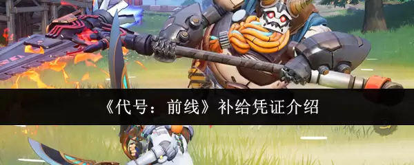 《代号：前线》补给凭证介绍