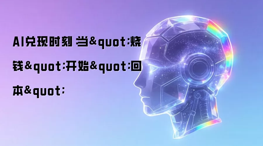 AI兑现时刻:当"烧钱"开始"回本"