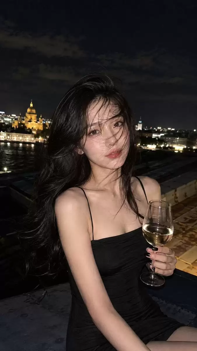 圣彼得堡夜间屋顶人像