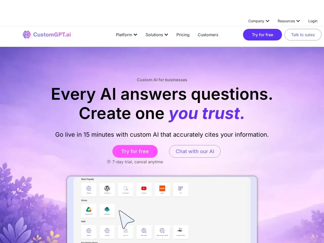 CustomGPT-CustomGPT使企业能够设计他们...