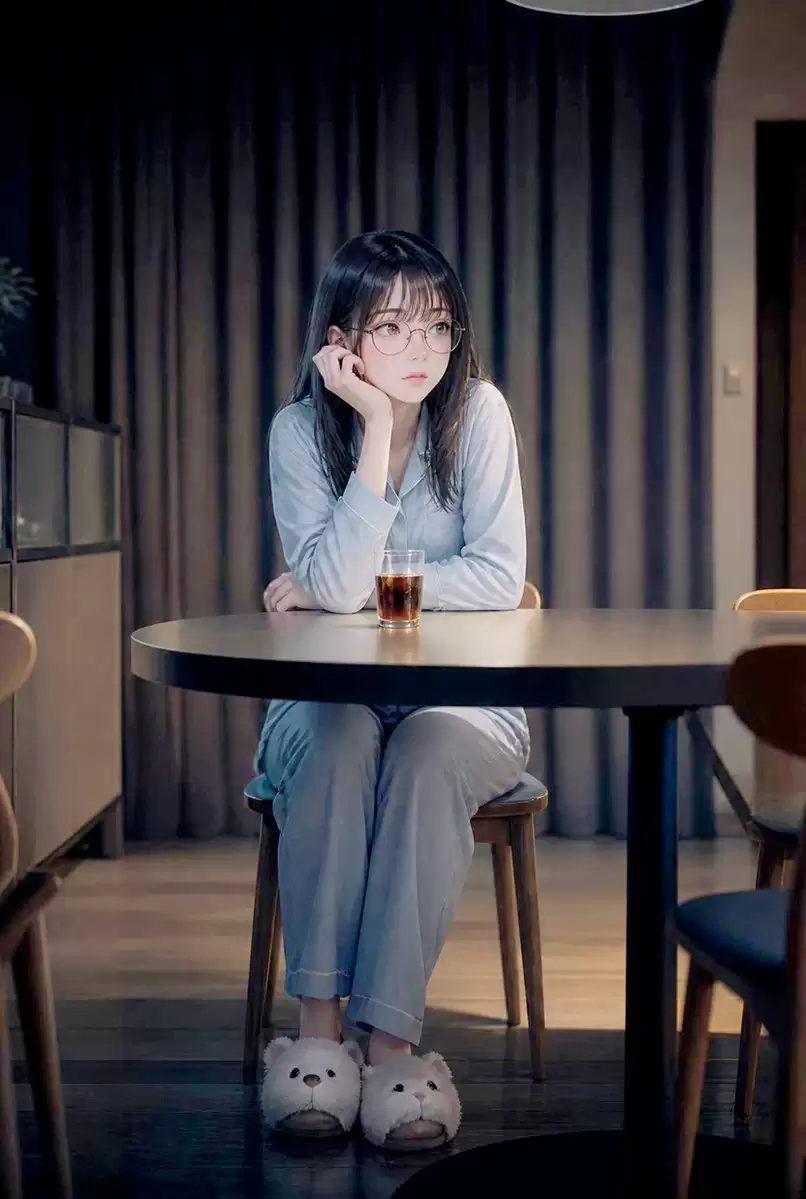 深夜独酌肖像
