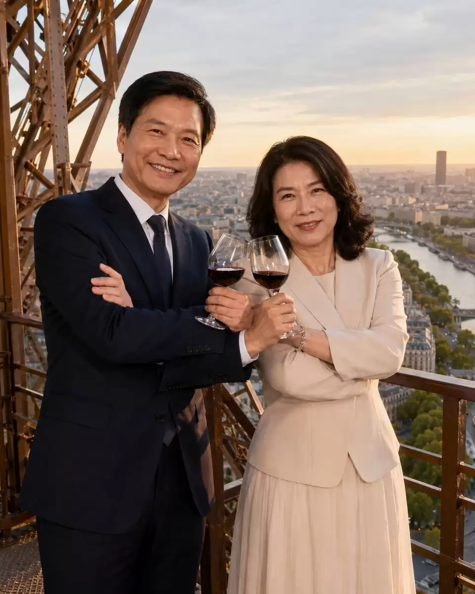 交叉臂碰杯交互提示词