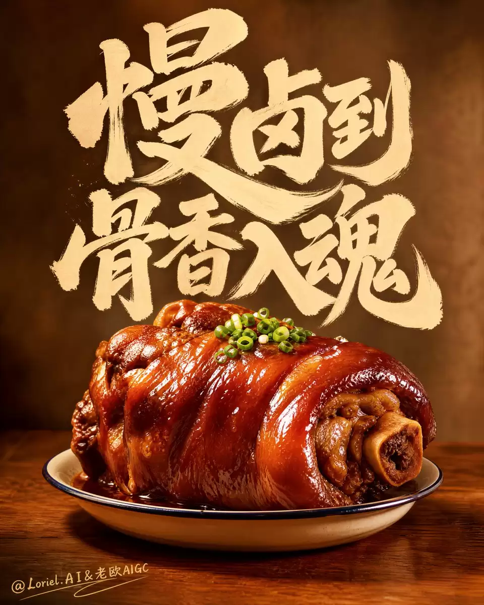 精品红烧肘子广告海报