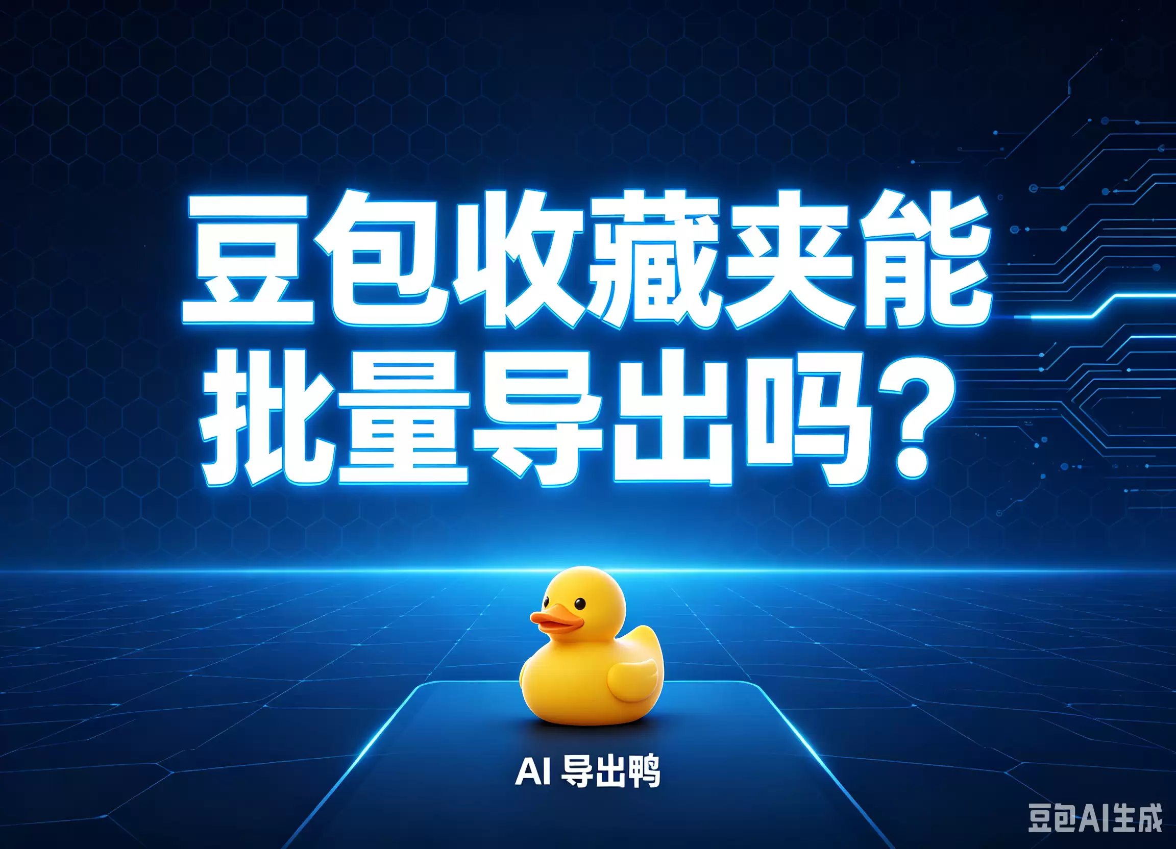 豆包收藏夹能批量导出吗？从底层逻辑拆解「AI导出鸭」如何解构这一技术难题
