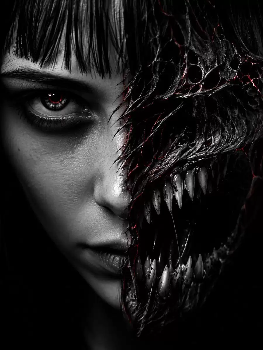 Split Face Horror Transformation