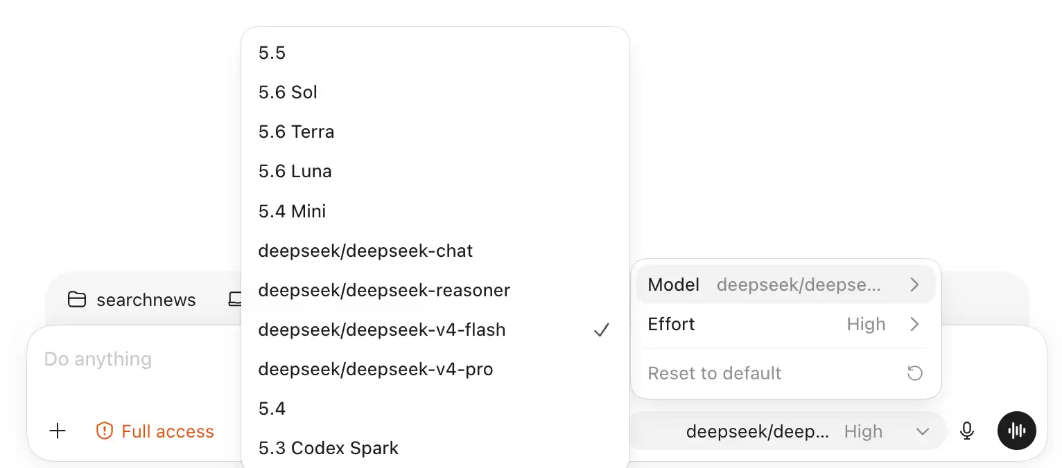 Codex 接入 DeepSeek-V4-Flash，丝滑的一批