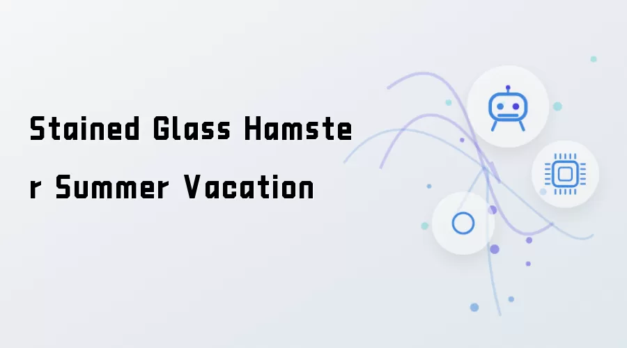 Stained Glass Hamster Summer Vacation
