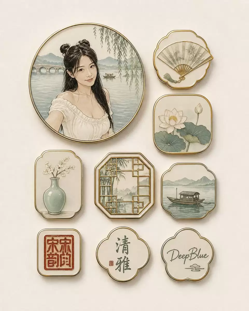 Song Dynasty Enamel Badges