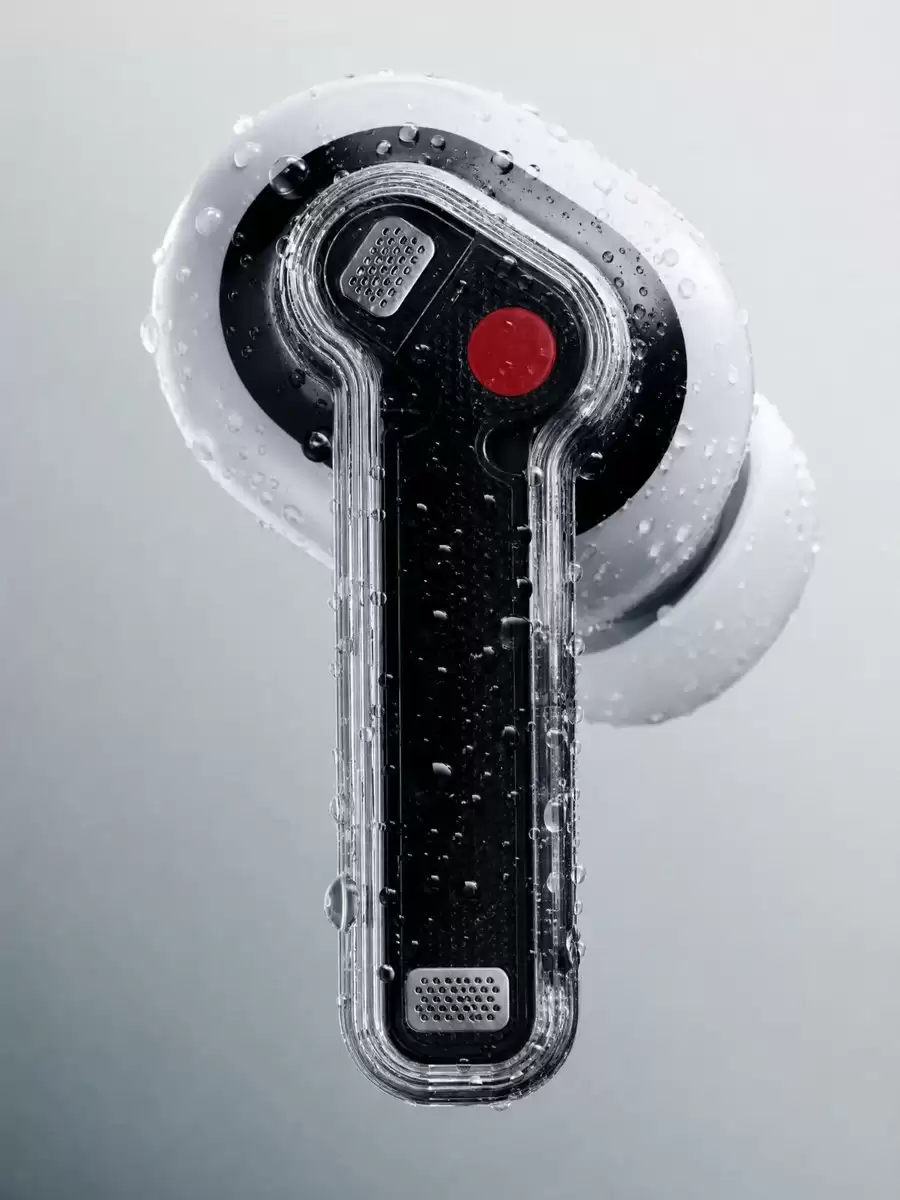 Wet Transparent Earbud Macro