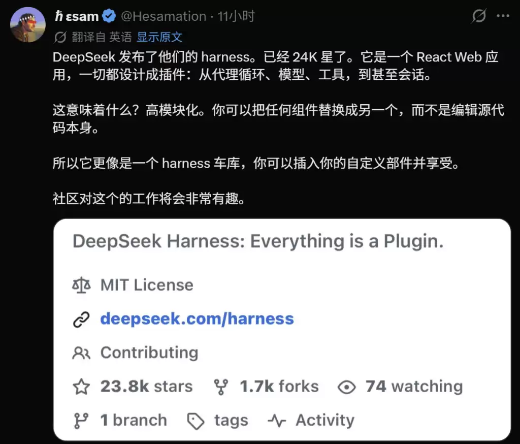 DeepSeek智能体框架开放测试：Harness是什么
