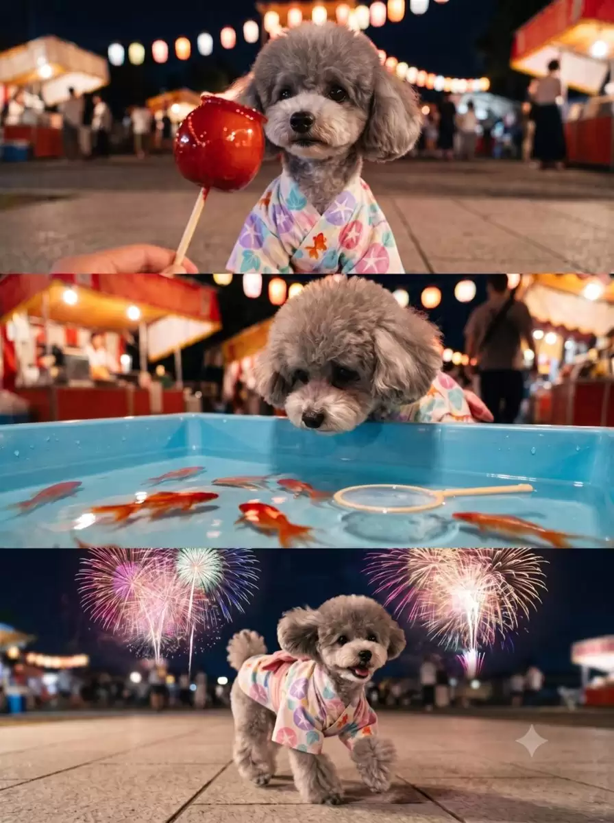 Toy Poodle Summer提示词怎么写-画面元素和风格参数