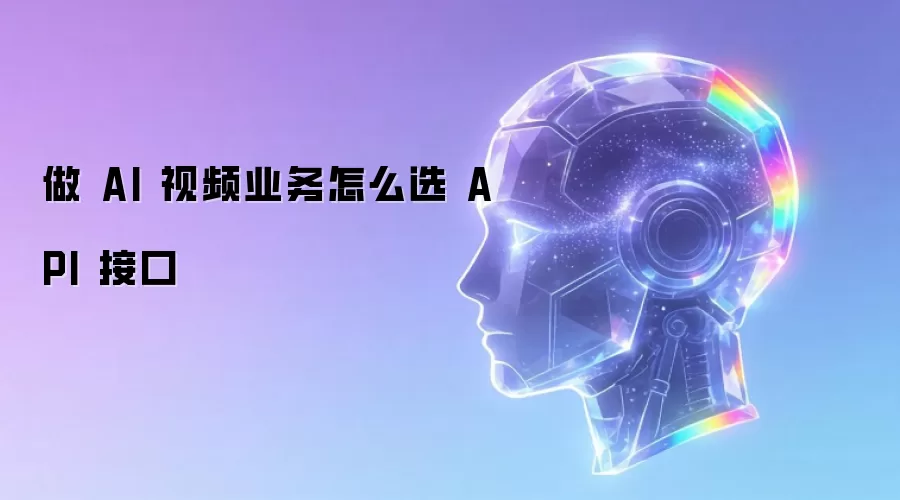 做 AI 视频业务怎么选 API 接口