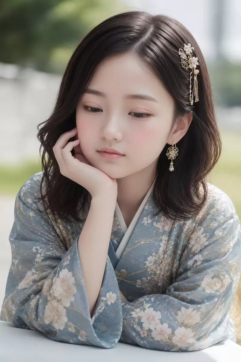 Girl in Blue画面怎么描述-镜头角度和画面氛围