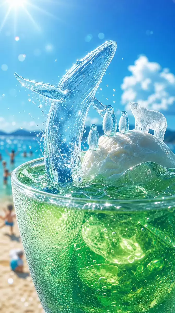 Icy Whale Su提示词怎么写-色彩风格和构图